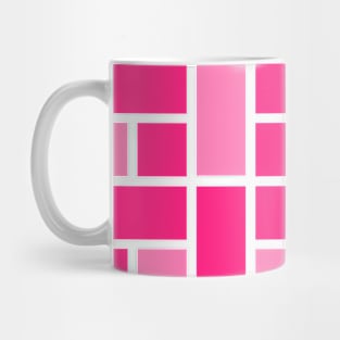 Pink Monochromatic Rectangles Mug